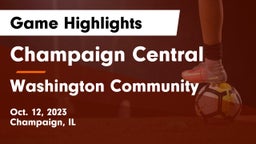 Champaign Central  vs Washington Community  Game Highlights - Oct. 12, 2023