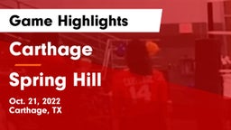 Carthage  vs Spring Hill  Game Highlights - Oct. 21, 2022