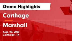 Carthage  vs Marshall  Game Highlights - Aug. 29, 2023