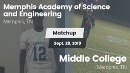 Matchup: Memphis Academy of S vs. Middle College  2018
