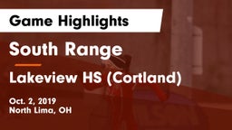 South Range vs Lakeview HS (Cortland) Game Highlights - Oct. 2, 2019