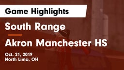 South Range vs Akron Manchester HS Game Highlights - Oct. 21, 2019