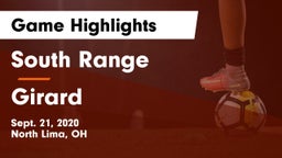 South Range vs Girard  Game Highlights - Sept. 21, 2020