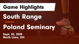 South Range vs Poland Seminary  Game Highlights - Sept. 30, 2020