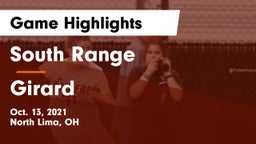 South Range vs Girard  Game Highlights - Oct. 13, 2021
