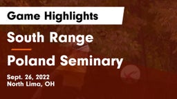 South Range vs Poland Seminary Game Highlights - Sept. 26, 2022