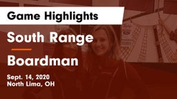 South Range vs Boardman Game Highlights - Sept. 14, 2020
