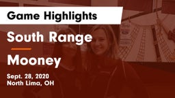 South Range vs Mooney Game Highlights - Sept. 28, 2020