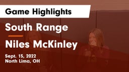 South Range vs Niles McKinley  Game Highlights - Sept. 15, 2022