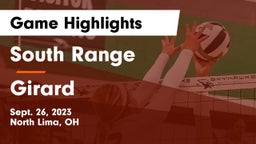 South Range vs Girard  Game Highlights - Sept. 26, 2023