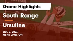 South Range vs Ursuline  Game Highlights - Oct. 9, 2023