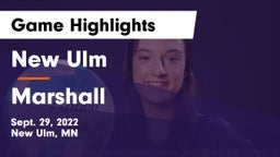 New Ulm  vs Marshall Game Highlights - Sept. 29, 2022
