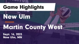 New Ulm  vs Martin County West  Game Highlights - Sept. 16, 2023