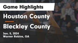 Houston County  vs Bleckley County  Game Highlights - Jan. 5, 2024