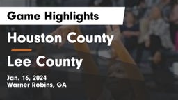 Houston County  vs Lee County  Game Highlights - Jan. 16, 2024