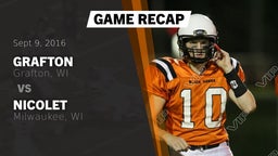 Recap: Grafton  vs. Nicolet  2016