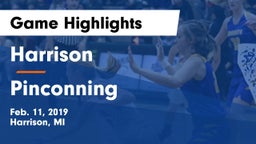 Harrison  vs Pinconning Game Highlights - Feb. 11, 2019