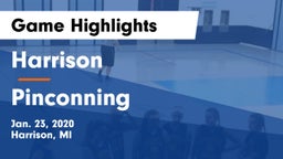 Harrison  vs Pinconning  Game Highlights - Jan. 23, 2020