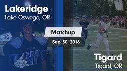 Matchup: Lakeridge High vs. Tigard  2016