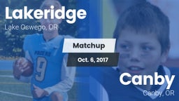 Matchup: Lakeridge High vs. Canby  2017