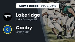Recap: Lakeridge  vs. Canby  2018