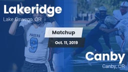 Matchup: Lakeridge High vs. Canby  2019