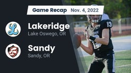 Recap: Lakeridge  vs. Sandy  2022