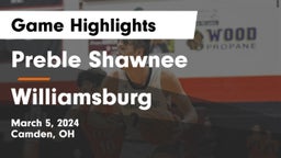 Preble Shawnee  vs Williamsburg  Game Highlights - March 5, 2024