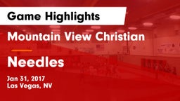 Mountain View Christian  vs Needles Game Highlights - Jan 31, 2017