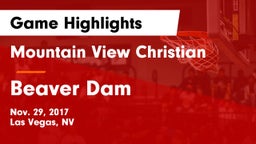 Mountain View Christian  vs Beaver Dam Game Highlights - Nov. 29, 2017