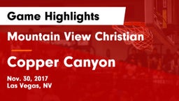 Mountain View Christian  vs Copper Canyon Game Highlights - Nov. 30, 2017