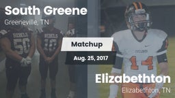 Matchup: South Greene High Sc vs. Elizabethton  2017