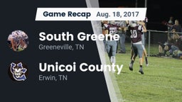 Recap: South Greene  vs. Unicoi County  2017