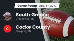 Recap: South Greene  vs. Cocke County  2017