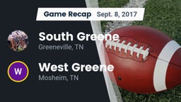 Recap: South Greene  vs. West Greene  2017