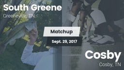 Matchup: South Greene High Sc vs. Cosby  2017