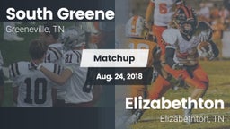 Matchup: South Greene High Sc vs. Elizabethton  2018