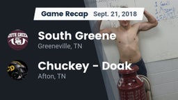 Recap: South Greene  vs. Chuckey - Doak  2018