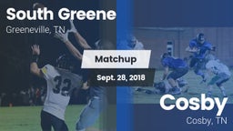 Matchup: South Greene High Sc vs. Cosby  2018