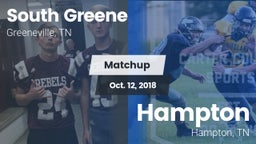 Matchup: South Greene High Sc vs. Hampton  2018