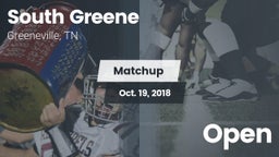Matchup: South Greene High Sc vs. Open 2018