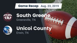 Recap: South Greene  vs. Unicoi County  2019
