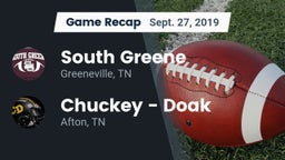 Recap: South Greene  vs. Chuckey - Doak  2019