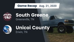 Recap: South Greene  vs. Unicoi County  2020