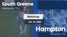 Matchup: South Greene High Sc vs. Hampton  2020
