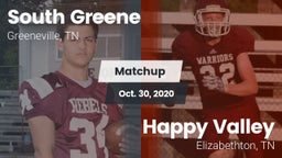 Matchup: South Greene High Sc vs. Happy Valley   2020