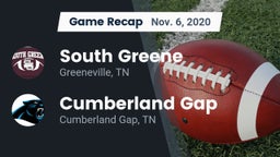 Recap: South Greene  vs. Cumberland Gap  2020