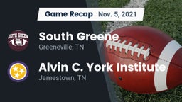 Recap: South Greene  vs. Alvin C. York Institute 2021