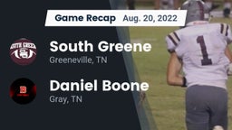 Recap: South Greene  vs. Daniel Boone  2022