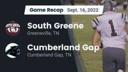 Recap: South Greene  vs. Cumberland Gap  2022